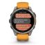 Умные часы Garmin Fenix 8, 47 мм, AMOLED, Sapphire Titanium with spark orange/graphite silicone band