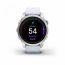 Умные часы Garmin EPIX PRO (Gen 2) Standard Edition 42 мм, серебристый корпус, белый ремешок