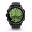 Умные часы Garmin Fenix 8, 43 мм, AMOLED, Sapphire Carbon Gray DLC Titanium with black/pebble gray silicone band