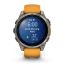 Умные часы Garmin Fenix 8, 51 мм, AMOLED, Sapphire Titanium with spark orange/graphite silicone band