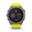 Умные часы Garmin Fenix 8, 51 мм, Solar, Sapphire Titanium with AMP yellow/graphite silicone band