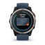 Garmin QUATIX 7 Sapphire титановый с синим силиконовым ремешком