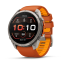 Умные часы Garmin Fenix 9 PRO, 47 мм, AMOLED, Sapphire Titanium with Autumn Orange/Spark Orange Silicone Band