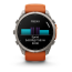 Умные часы Garmin Fenix 9 PRO, 51 мм, AMOLED, Sapphire Titanium with Autumn Orange/Spark Orange Silicone Band, изображение 4