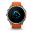 Умные часы Garmin Fenix 9 PRO INREACH, 47 мм, AMOLED, Sapphire Titanium with Autumn Orange/Spark Orange Silicone Band, изображение 2