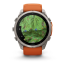 Умные часы Garmin Fenix 9 PRO INREACH, 51 мм, AMOLED, Sapphire Titanium with Autumn Orange/Spark Orange Silicone Band, изображение 6