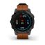 Garmin EPIX (Gen 2) Sapphire титановый черный с коричневым кожаным ремешком