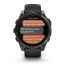 Умные часы Garmin Fenix 8, 47 мм, AMOLED, Sapphire Carbon Gray DLC Titanium with Black/Pebble Gray Silicone Band